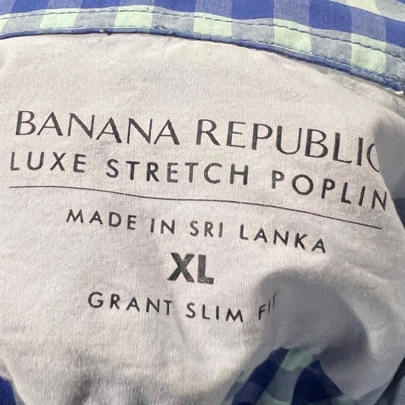 Banana Republic Checkered Slim Fit Button Down Shirt Mens - Picture 5 of 5